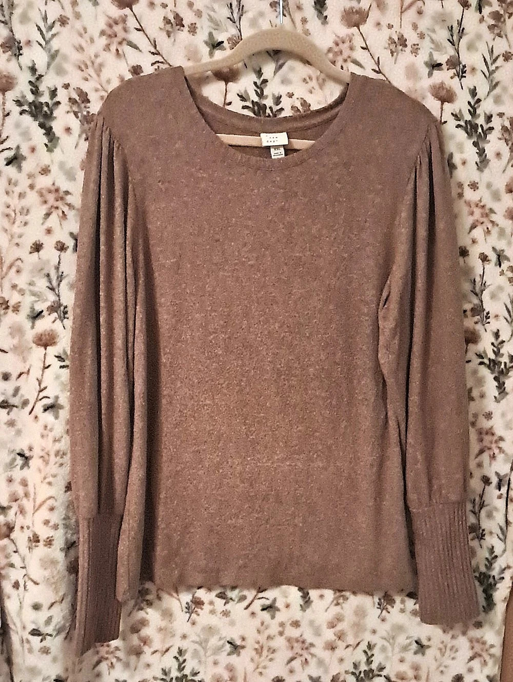 A New Day Long Sleeve Crewneck Sweater in Brown XXL Like New